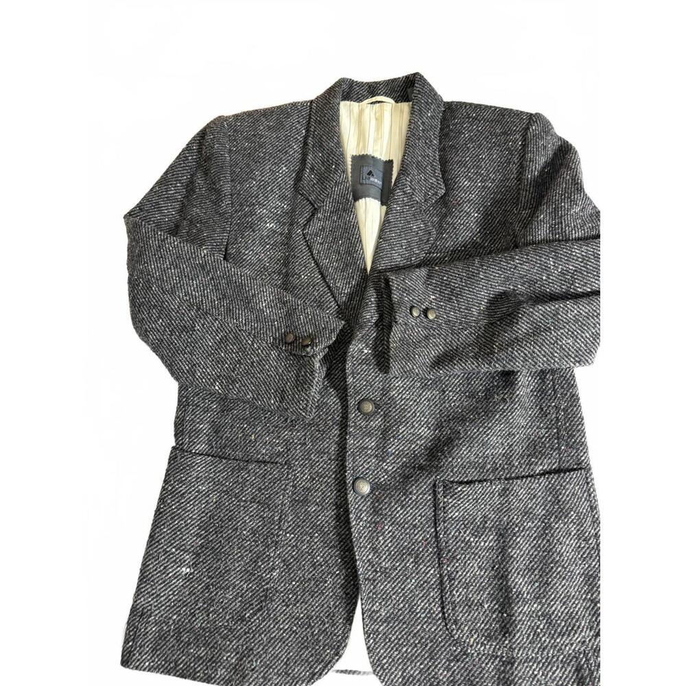VINTAGE LIZ Wear gray/black Tweed‎ Lined Blazer Wms Size 10. Y2K
